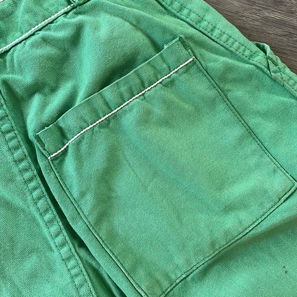 Vintage 1940s Topsail Light Grass Green Sanforized Clam Digger Capris Side Zip - Picture 12 of 16
